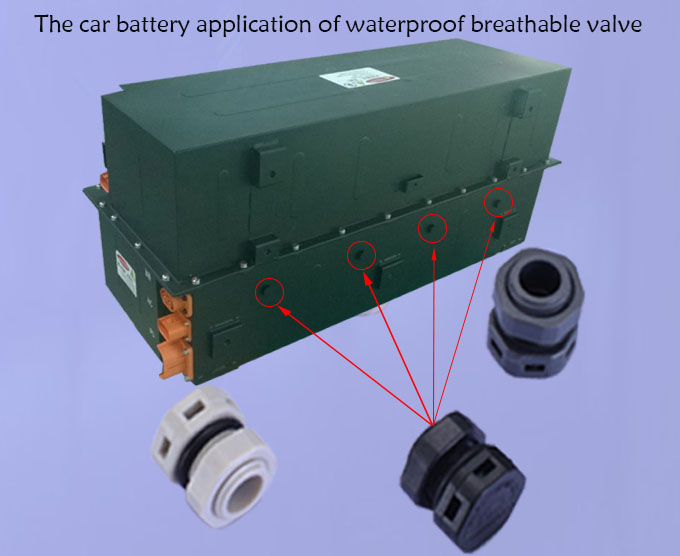 The car battery application of waterproof breathable valve